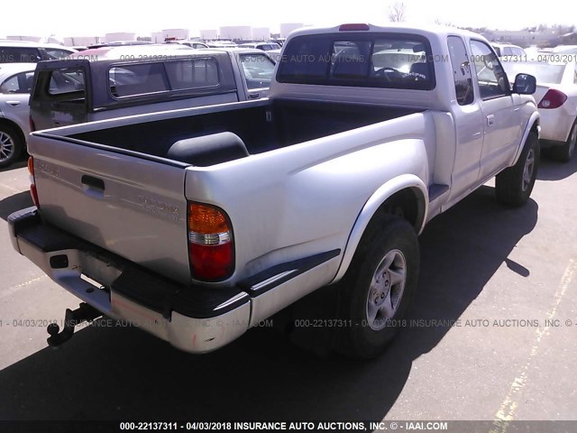 5TESN92N81Z829147 - 2001 TOYOTA TACOMA XTRACAB PRERUNNER ნაცრისფერი ფოტო 4