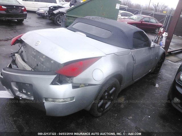 JN1AZ36A04M252585 - 2004 NISSAN 350Z ROADSTER SILVER photo 4