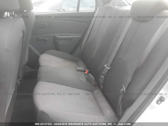 KNADE223796576505 - 2009 KIA RIO LX/SX SILVER photo 8