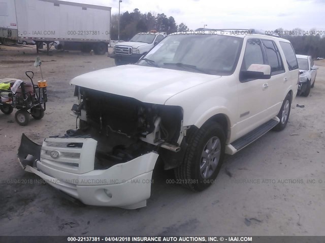 1FMFU20577LA65891 - 2007 FORD EXPEDITION LIMITED WHITE photo 2