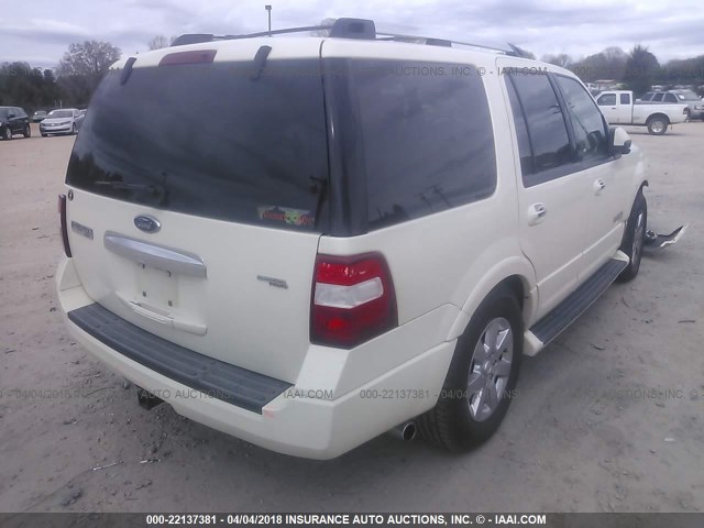 1FMFU20577LA65891 - 2007 FORD EXPEDITION LIMITED WHITE photo 4
