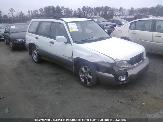 JF1SF65522H736575 - 2002 SUBARU FORESTER S WHITE photo 1