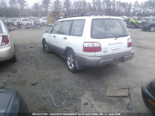 JF1SF65522H736575 - 2002 SUBARU FORESTER S Սպիտակ լուսանկար 3