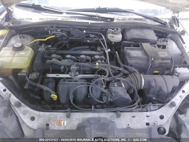1FAFP34N77W244769 - 2007 FORD FOCUS ZX4/S/SE/SES SILVER photo 10