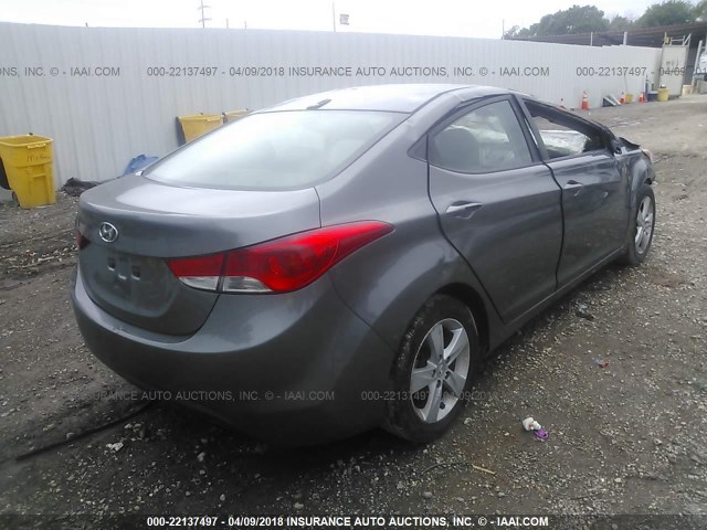 5NPDH4AE1DH238640 - 2013 HYUNDAI ELANTRA GLS/LIMITED GRAY photo 4