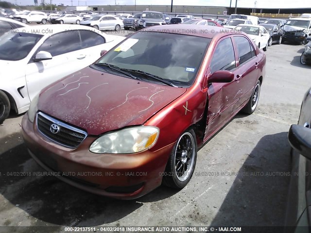 1NXBR32E36Z732872 - 2006 TOYOTA COROLLA CE/LE/S RED photo 2