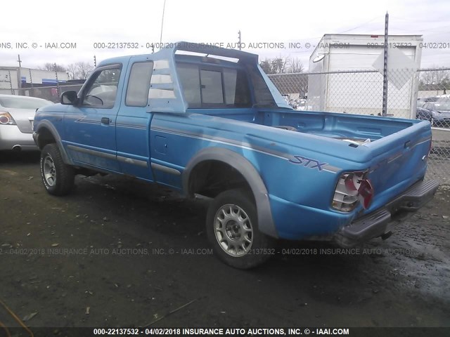 1FTCR15X7TPB04446 - 1996 FORD RANGER SUPER CAB BLUE photo 3