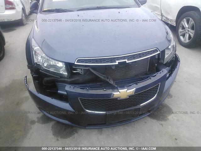 1G1P75SZ7E7100798 - 2014 CHEVROLET CRUZE BLUE photo 6