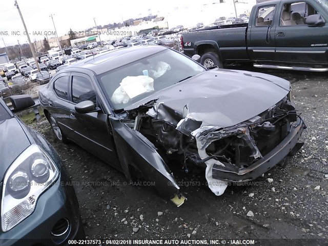 2B3KA53H28H322068 - 2008 DODGE CHARGER R/T GRAY photo 1