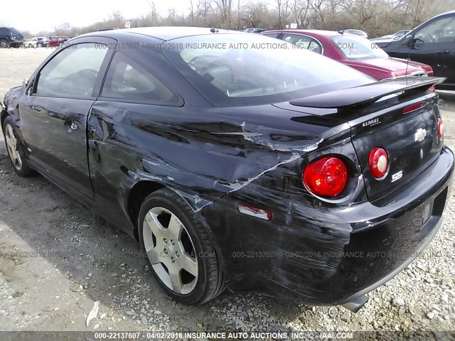 1G1AM15B867676049 - 2006 CHEVROLET COBALT SS BLACK photo 3