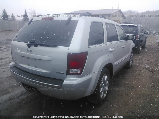 1J8HR58248C219672 - 2008 JEEP GRAND CHEROKEE LIMITED SILVER photo 4