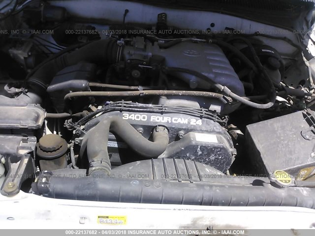 5TEHN72N53Z294411 - 2003 TOYOTA TACOMA DOUBLE CAB 白色 照片 10