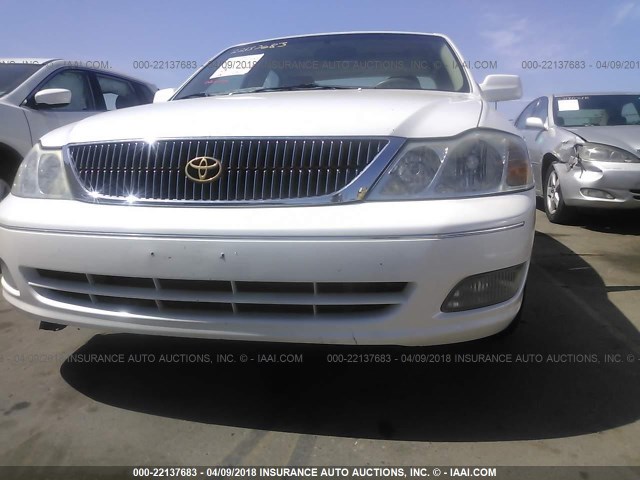 4T1BF28B5YU036873 - 2000 TOYOTA AVALON XL/XLS WHITE photo 6