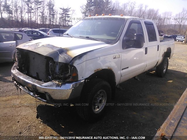 3FTSW31F51MA75867 - 2001 FORD F350 SRW SUPER DUTY WHITE photo 2