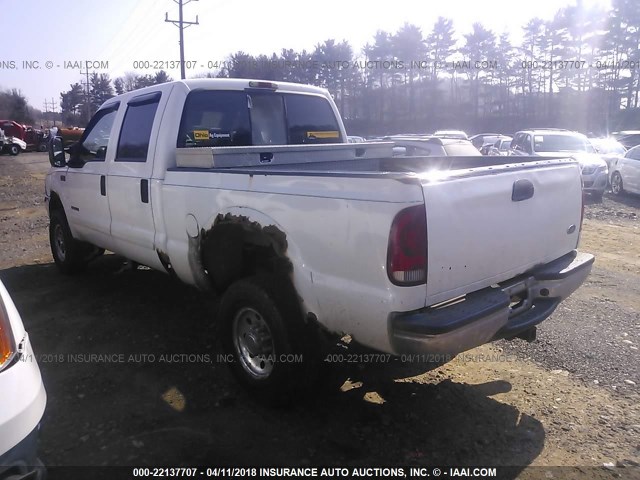 3FTSW31F51MA75867 - 2001 FORD F350 SRW SUPER DUTY WHITE photo 3