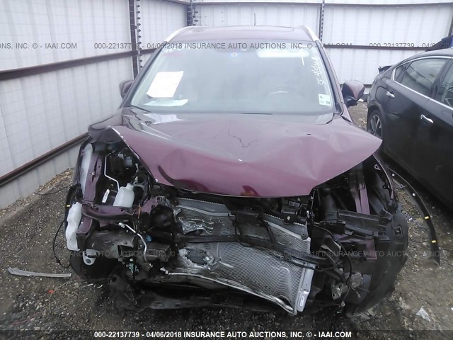 5J6RM4H90FL114796 - 2015 HONDA CR-V TOURING MAROON photo 6