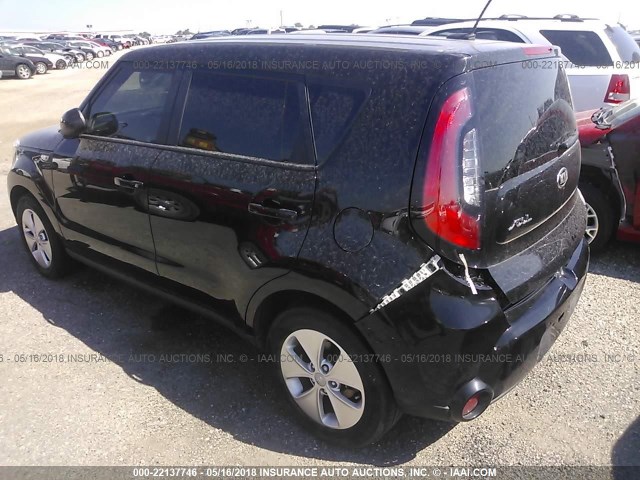 KNDJN2A21E7069943 - 2014 KIA SOUL BLACK photo 3