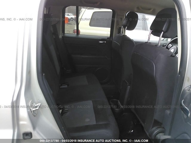 1C4NJRBB1DD263084 - 2013 JEEP PATRIOT SPORT SILVER photo 8