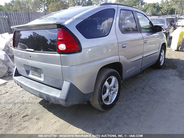 3G7DA03E64S501669 - 2004 PONTIAC AZTEK SILVER photo 4