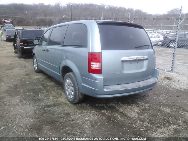 2A8HR44H48R834542 - 2008 CHRYSLER TOWN & COUNTRY LX Light Blue photo 3