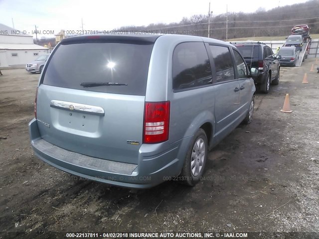 2A8HR44H48R834542 - 2008 CHRYSLER TOWN & COUNTRY LX Light Blue photo 4