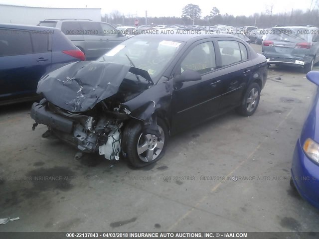 1G1AD5F55A7153306 - 2010 CHEVROLET COBALT 1LT BLACK photo 2