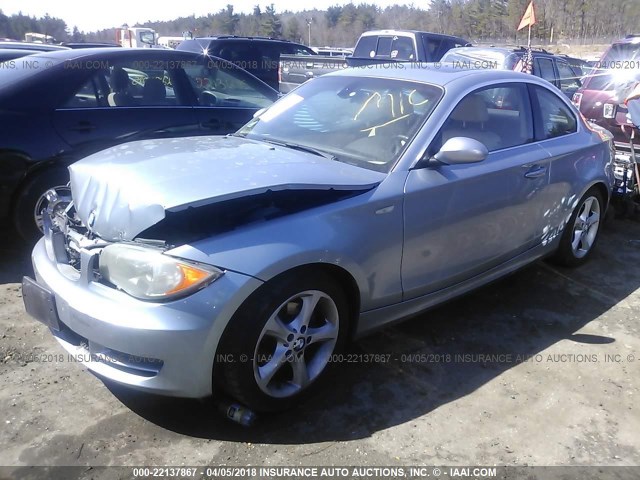 WBAUP93539VF45862 - 2009 BMW 128 I SILVER photo 2