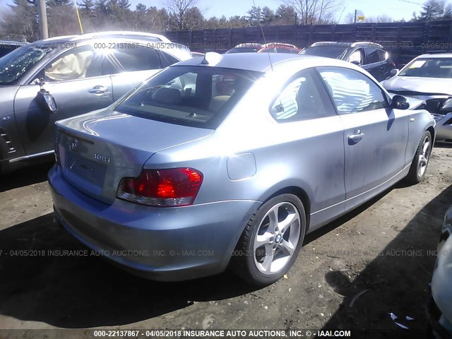 WBAUP93539VF45862 - 2009 BMW 128 I SILVER photo 4