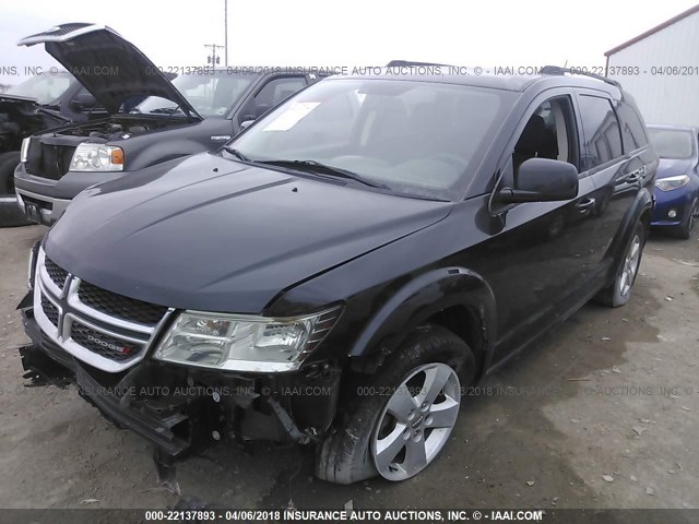 3C4PDDBG1CT300495 - 2012 DODGE JOURNEY SXT BLACK photo 2