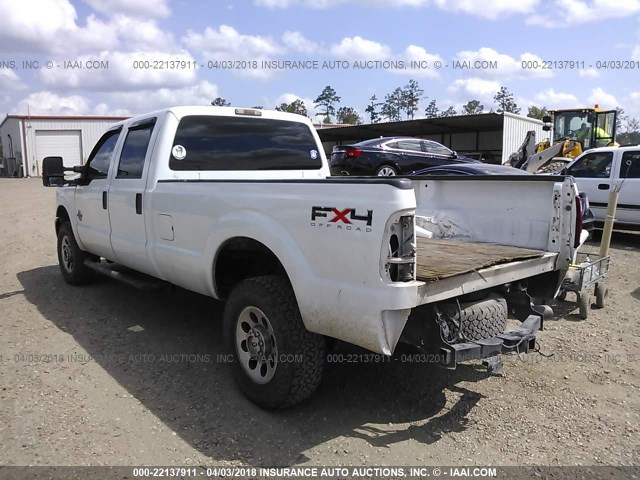 1FT8W3BT3BEA83374 - 2011 FORD F350 SUPER DUTY WHITE photo 3