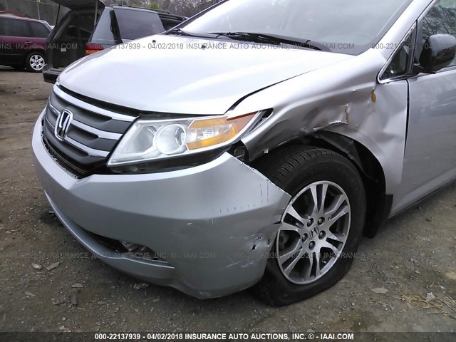 5FNRL5H62BB099333 - 2011 HONDA ODYSSEY EXL SILVER photo 6