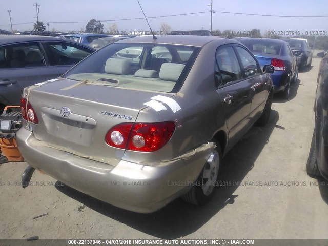 1NXBR32E76Z655066 - 2006 TOYOTA COROLLA CE/LE/S TAN photo 4