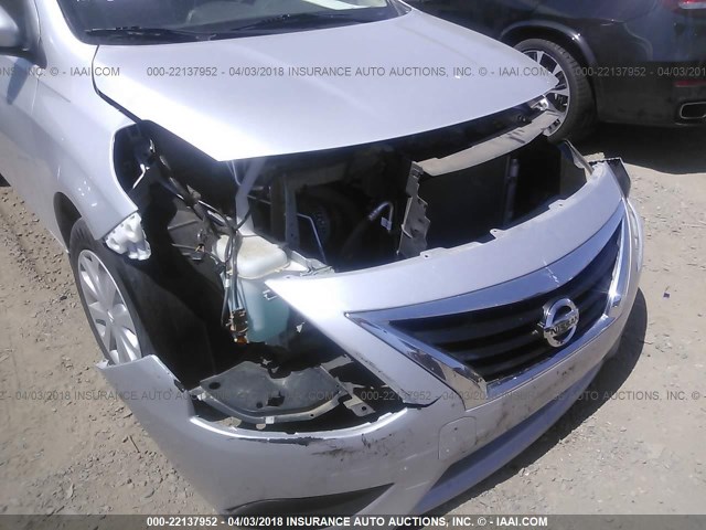 3N1CN7AP0FL810617 - 2015 NISSAN VERSA S/S PLUS/SV/SL SILVER photo 6