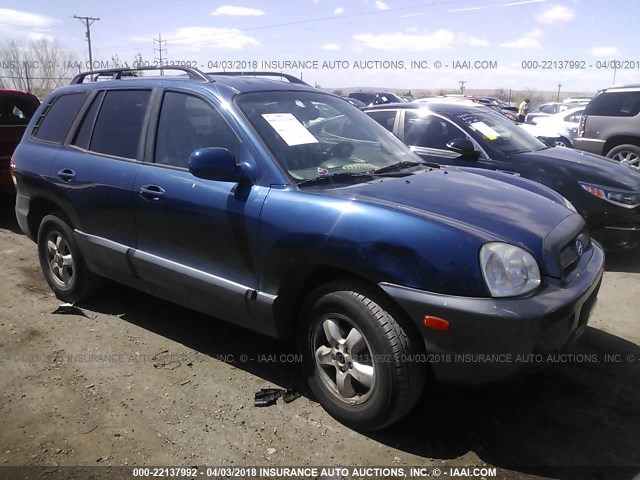 KM8SC73E76U107866 - 2006 HYUNDAI SANTA FE GLS/LIMITED BLUE photo 1