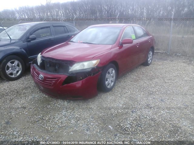 4T1BE46K78U209651 - 2008 TOYOTA CAMRY CE/LE/XLE/SE RED photo 2