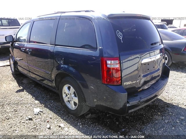 2D8HN54P78R746621 - 2008 DODGE GRAND CARAVAN SXT Dark Blue photo 3