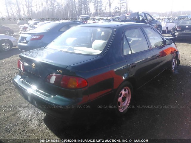 1NXBR12E5XZ161164 - 1999 TOYOTA COROLLA VE/CE/LE 绿色 照片 4