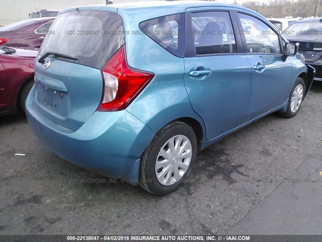 3N1CE2CP5GL410148 - 2016 NISSAN VERSA NOTE S/S PLUS/SV/SL/SR TEAL photo 4
