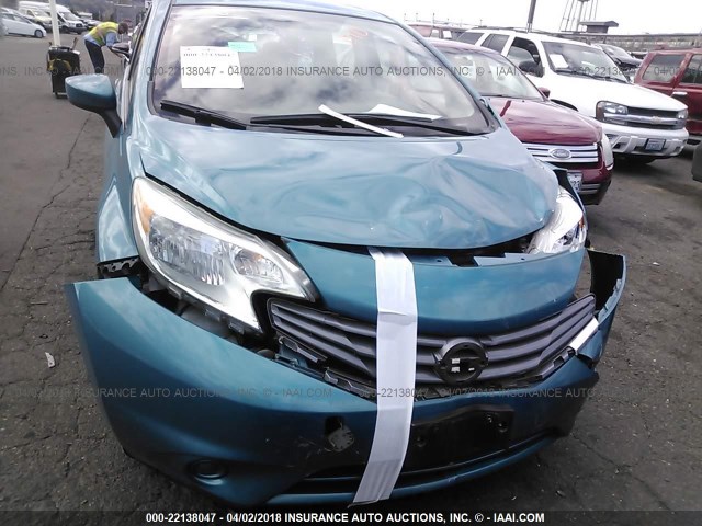 3N1CE2CP5GL410148 - 2016 NISSAN VERSA NOTE S/S PLUS/SV/SL/SR TEAL photo 6