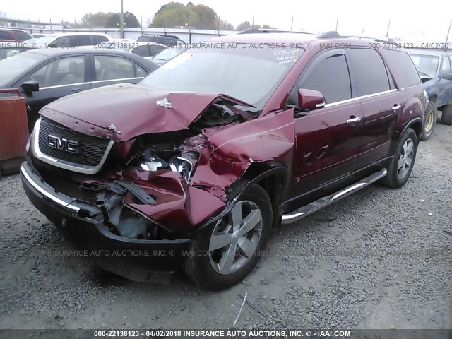 1GKLRMED6AJ169140 - 2010 GMC ACADIA SLT-1 Rot Foto 2
