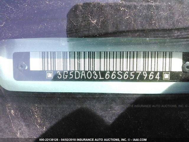 3G5DA03L66S657964 - 2006 BUICK RENDEZVOUS CX/CXL BLUE photo 9