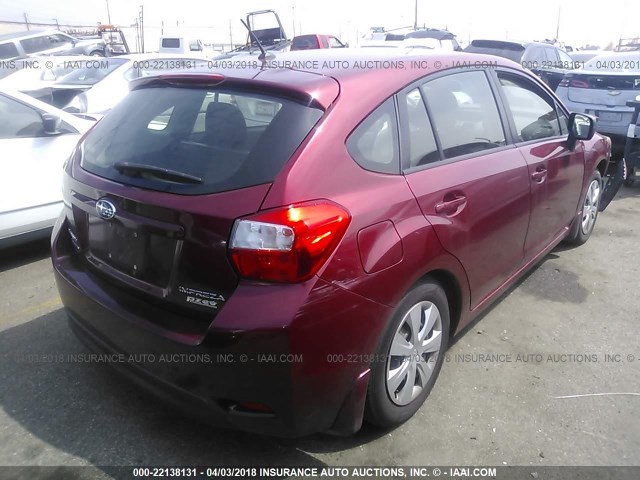 JF1GPAA69DG876104 - 2013 SUBARU IMPREZA MAROON photo 4