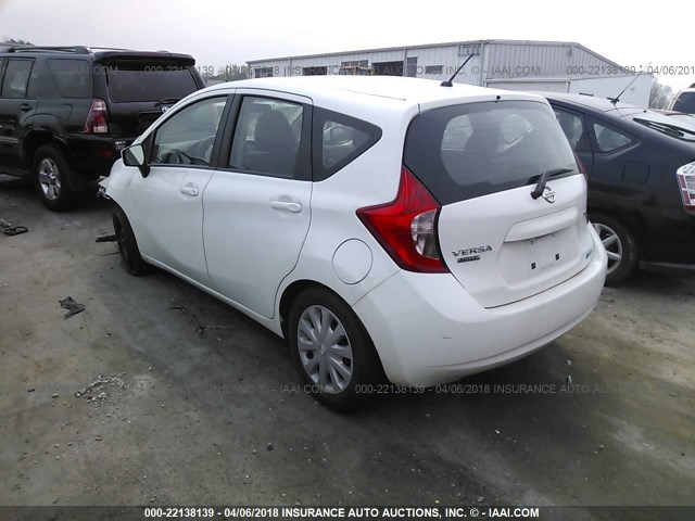 3N1CE2CPXFL393698 - 2015 NISSAN VERSA NOTE S/S PLUS/SV/SL/SR WHITE photo 3