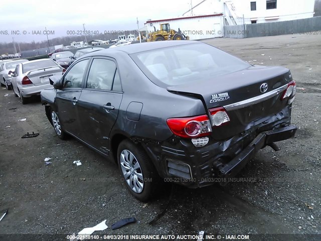 2T1BU4EEXCC900911 - 2012 TOYOTA COROLLA S/LE GRAY photo 3