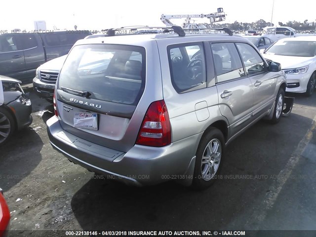 JF1SG696X5H709340 - 2005 SUBARU FORESTER 2.5XT SILVER photo 4