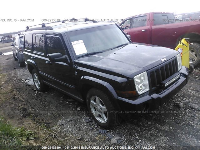 1J8HG48P87C584849 - 2007 JEEP COMMANDER BLACK photo 1