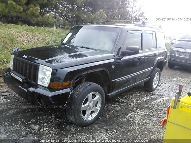 1J8HG48P87C584849 - 2007 JEEP COMMANDER BLACK photo 2
