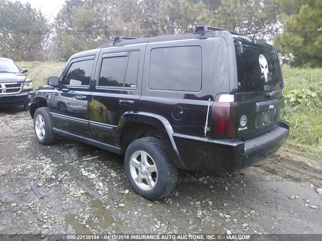 1J8HG48P87C584849 - 2007 JEEP COMMANDER BLACK photo 3