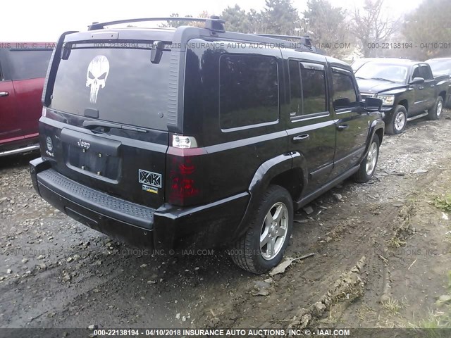 1J8HG48P87C584849 - 2007 JEEP COMMANDER BLACK photo 4