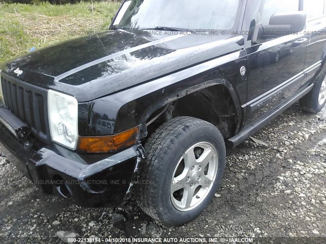 1J8HG48P87C584849 - 2007 JEEP COMMANDER BLACK photo 6